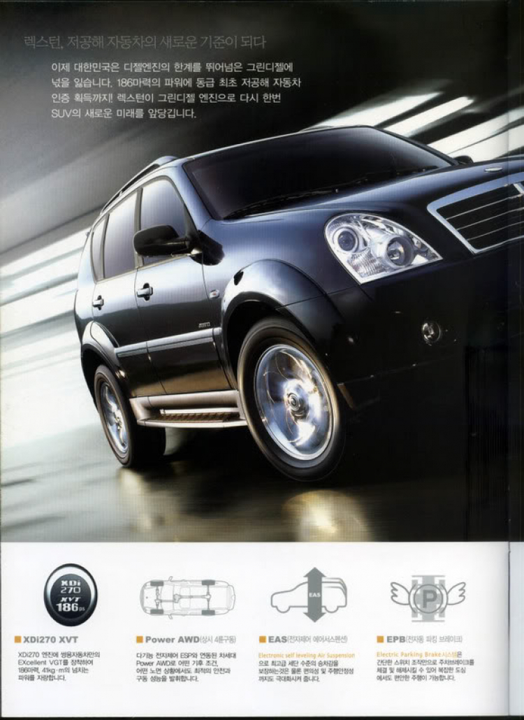 Cấu hình Rexton chuẩn bị bán ở VN Cấu hình Rexton chuẩn bị bán ở VN