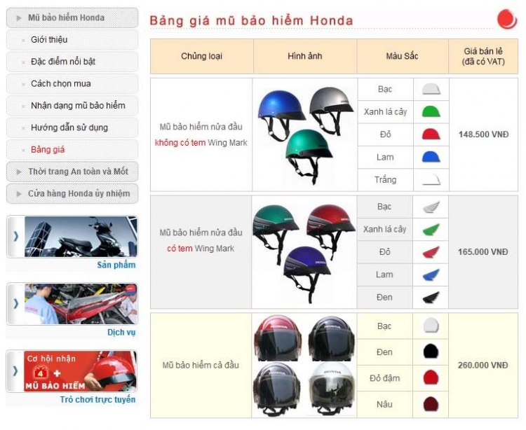 Em cần bán nón bảo hiểm Honda ạ.