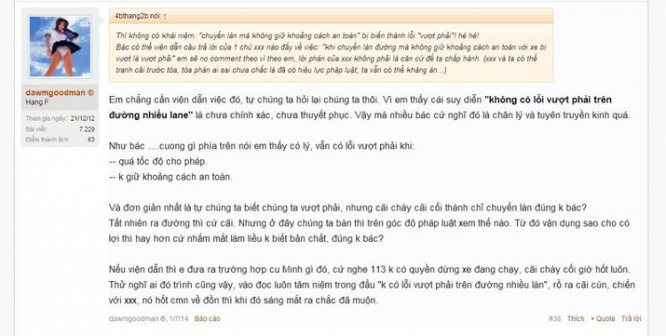 Có hay k lỗi vượt phải đường nhiều làn?