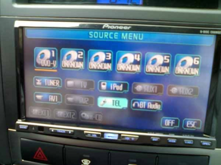 SF lắp AVH-P6850 + Bluetooth + Ipod