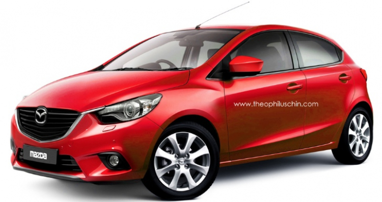 Lộ hàng loạt ảnh nội thất của Mazda2 hoàn toàn mới