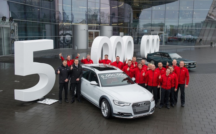 Xuất xưởng chiếc Audi thứ 6 triệu trang bị hệ dẫn động Quattro