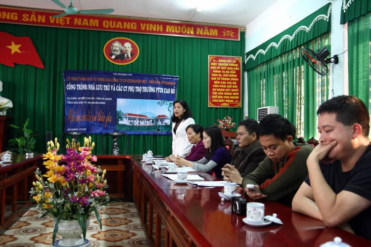 Lễ trao tặng công trình nhà lưu trú cho trường PTSC Cao Bồ - Hà Giang
