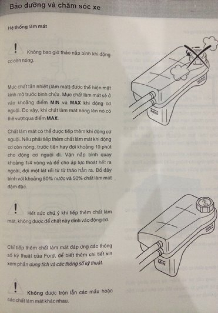 Các bác chỉ giúp em vị trí của các bộ phận trong khoang máy Mondeo