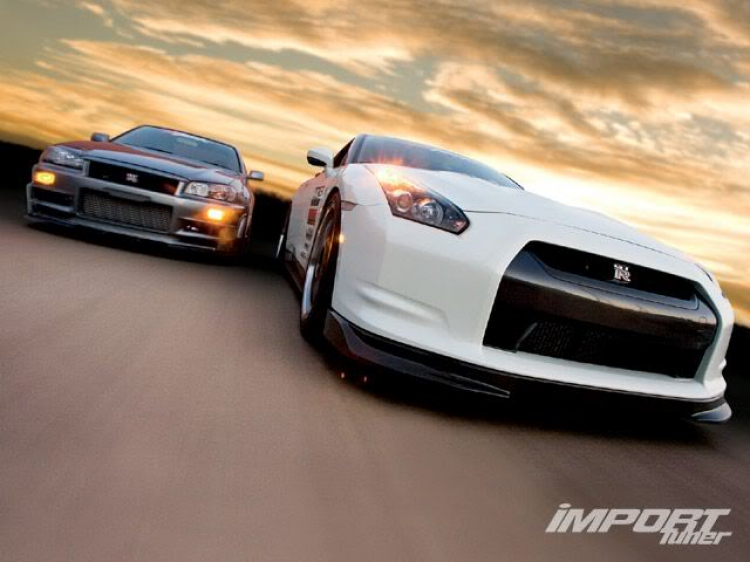 Nissan Skyline GT-R R34 (982 whp) vs R35 (578whp)