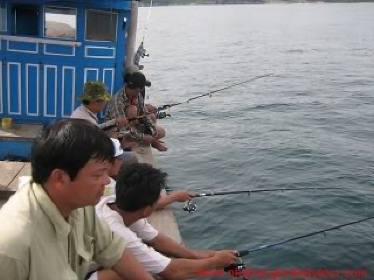 Câu cá giải trí trên biển Nha Trang.