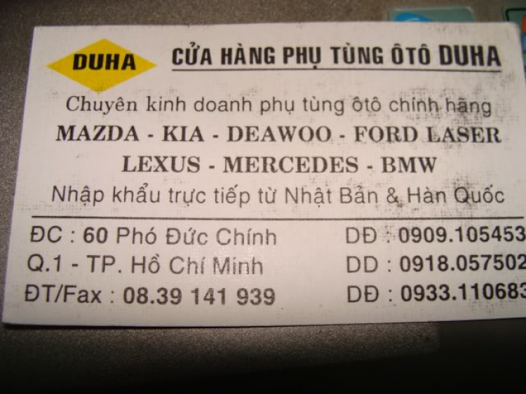 Phuộc trước và lọc gió cho Madza 3???