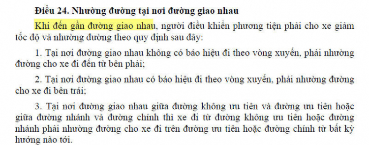 Tình huống lưu thông xe trong vòng xuyến