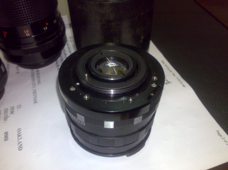 Canon- Gắn ống kính máy cơ vào máy số