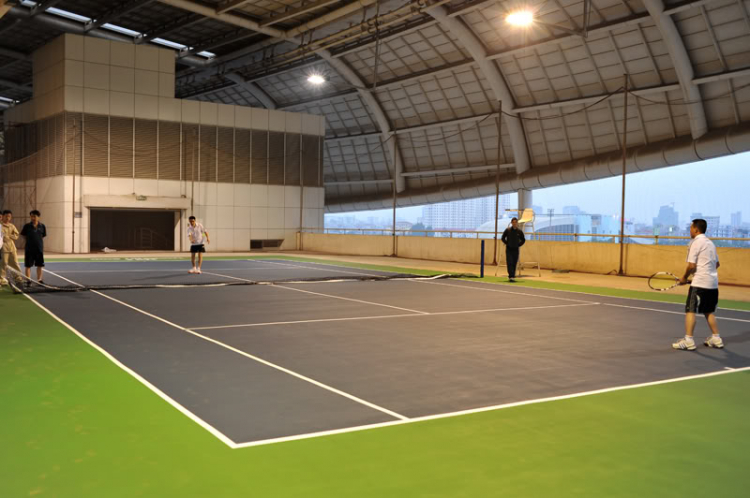 SFC KHAI TRƯƠNG BÓC TEM SÂN TENNIS MÁI CHE   ĐẦU TIÊN TẠI HÀ NỘI