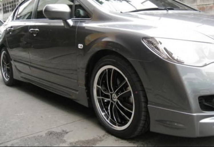 civic bạc độ mâm đen - 17 inh