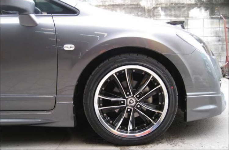 civic bạc độ mâm đen - 17 inh