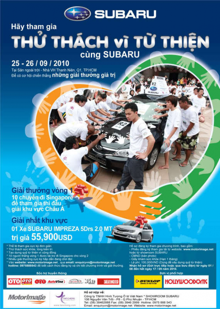 CHƯƠNG TRÌNH HOÀNH TRÁNG THỨ 02 TRONG NĂM CỦA SUBARU - MỜI ĐĂNG KÝ THAM GIA CHƯƠNG TRÌNH HOÀNH TRÁNG THỨ 02 TRONG NĂM CỦA SUBARU - MỜI ĐĂNG KÝ THAM GIA
