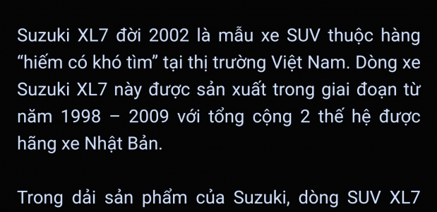 “Của lạ” Suzuki XL7 2002 chào bán 250 triệu đồng tại Việt Nam: SUV thực thụ, máy V6
