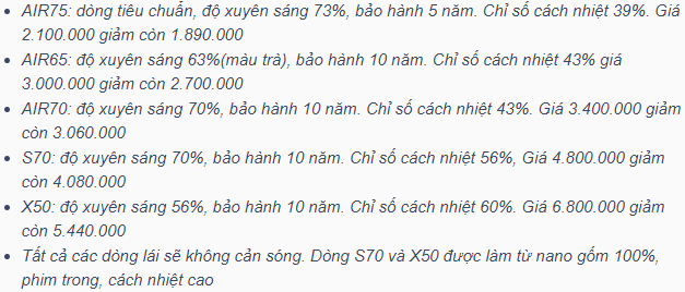 Film cách nhiệt cho ô tô nào tốt nhất?